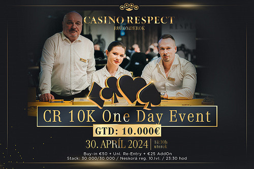 V ružomberskom Casino Respect už tento utorok o garantovaných €10.000!