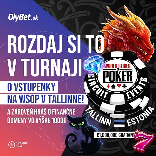 V Olybet kasínovom turnaji môžete teraz hrať o balíček na WSOPC v Tallinne!